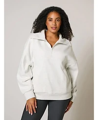 Lovall Women's All Szn Oversized 1/4 Zip Sweatshirt