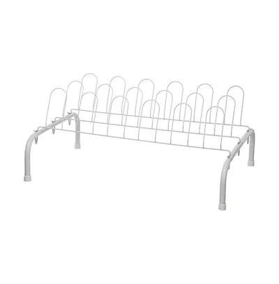 ClosetMaid 1039 Lightweight 9 Pair Freestanding Wire Shoe Rack Organizer, White