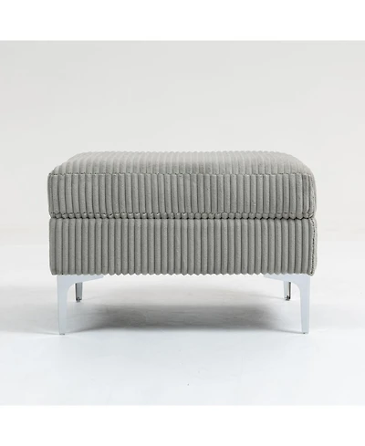 Streamdale Modular Sectional Sofa Square Ottoman Module,Storage Ottoman Footrest,Gray