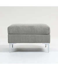 Streamdale Modular Sectional Sofa Square Ottoman Module,Storage Ottoman Footrest,Gray