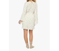 WeWoreWhat Women's Lace Trim Robe