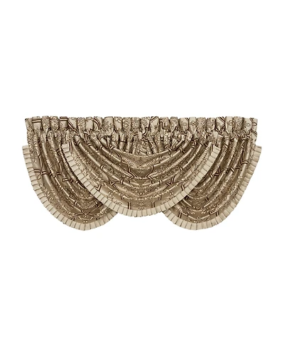 J Queen New York Gold Coast Window Waterfall Valance, 33" x 49"