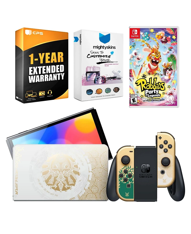 Nintendo Switch Oled Legend of Zelda: Tears of the Kingdom Edition with Rabbids: Party of Legends