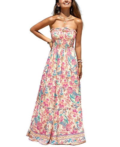 Cupshe Women's Sweet Lily Floral Maxi Beach Dress