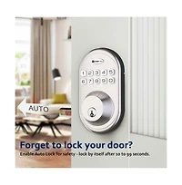 Zachvo Keyless Entry Deadbolt Lock, Electric Door Locks with Keypads, Satin Nickel