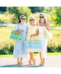 Evelyn & Kate Original Canvas Tote Bag with Leather Base