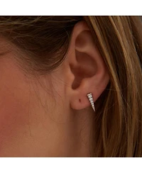 Spero London Long Pave Dagger Stud Earrings