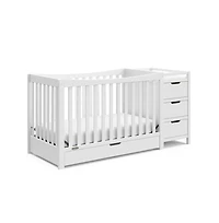 Graco Remi All-in-One Convertible Crib with Drawer and Changer (White)