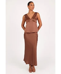 Petal and Pup Women's Nellie Satin Midi Skirt