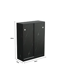 Streamdale Marble 6-Layer Shoe Cabinet with Sliding Door
