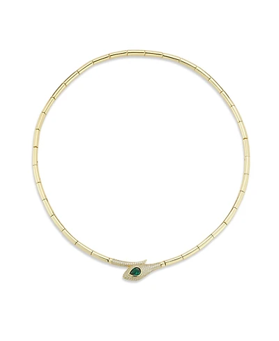 Rachel Zoe 14K Gold Plated Sterling Silver Snake Collar Necklace