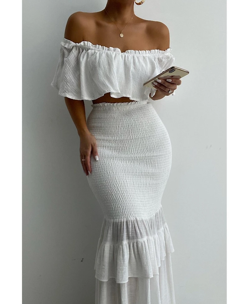 Jluxlabel Women's Sienna Ruffled Skirt Set