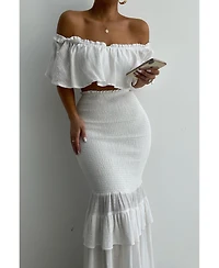 Jluxlabel Women's Sienna Ruffled Skirt Set