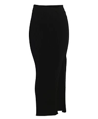 Jluxlabel Women's Hamptons Ribbed Slit Skirt