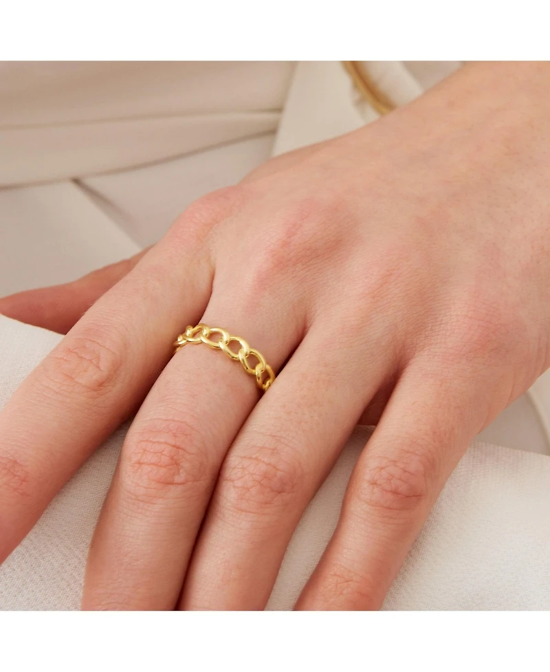 Spero London Sterling Silver Chain Ring