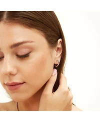 Spero London Sterling Silver Heart Hoop Earrings