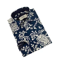 Elie Balleh Big Boys Blue Paisley Slim Fit Shirt