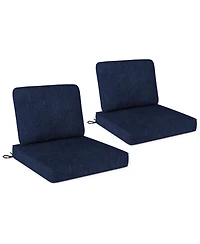 2-Pack Outdoor Patio Cushion Set with Removable Covers-Navy