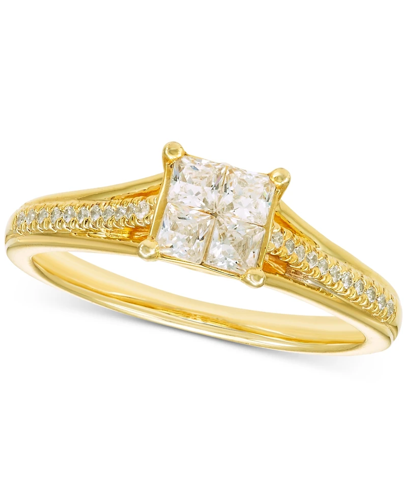 Diamond Ring (3/8 ct. t.w.) in 10k Yellow Gold