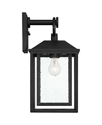 John Timberland Califa Mission Outdoor Wall Light Fixture Black Metal 18" Clear Seedy Glass for Post Exterior Barn Deck House Porch Yard Patio Ho