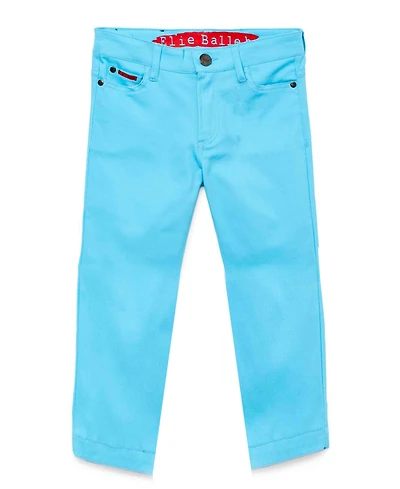 Elie Balleh Big Boys Aqua Slim Fit 5 Pocket Twill Pants