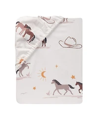 Lambs & Ivy Country Western Breathable 100% Cotton Fitted Crib/Toddler Sheet