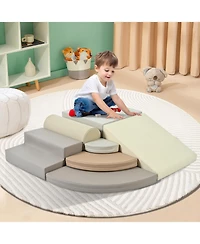 Streamdale Pizza-Shaped Soft Foam Climbing Blocks for Toddlers