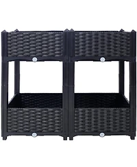 Streamdale Elevated Planter Bed with Drainage, 31.5"x15.7"x27.7
