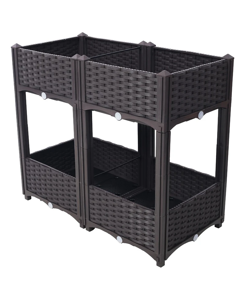 Streamdale Raised Garden Planter Box with Drainage, 31.5"x15.7"x27.7