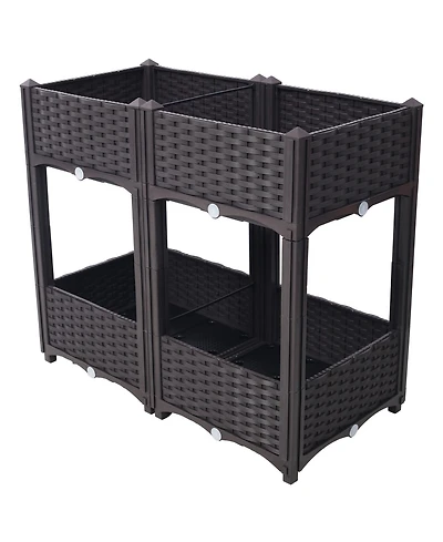 Streamdale Raised Garden Planter Box with Drainage, 31.5"x15.7"x27.7