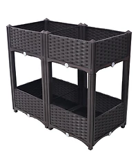 Streamdale Raised Garden Planter Box with Drainage, 31.5"x15.7"x27.7