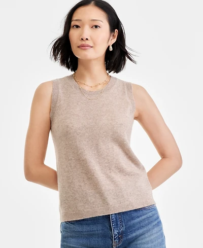 Charter Club Women's 100% Cashmere Sleeveless Crewneck Sweater, Macy's Exclusive