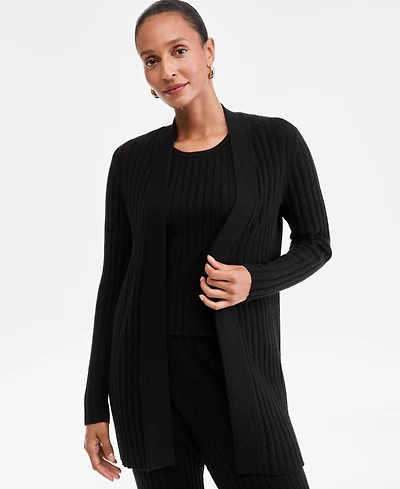 Charter Club Women's 100% Cashmere Ribbed Long Cardigan, Macy's Exclusive