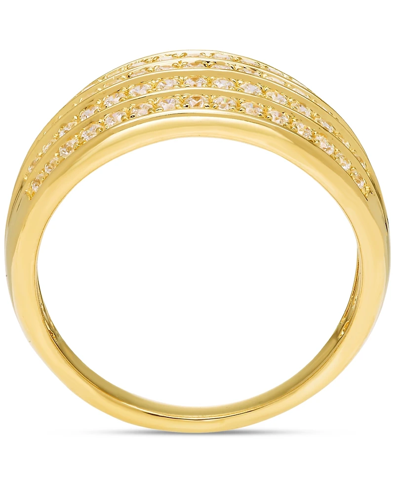 Diamond Multi-Row Ring (1/2 ct. t.w.) in 10k White or Yellow Gold