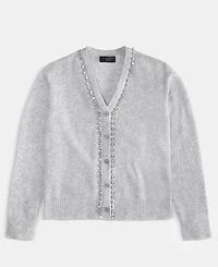 Charter Club Women's 100% Cashmere V-Neck Rhinestone Cardigan, Macy's Exclusive