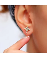 Spero London Northern Star Sterling Silver Stud Earring