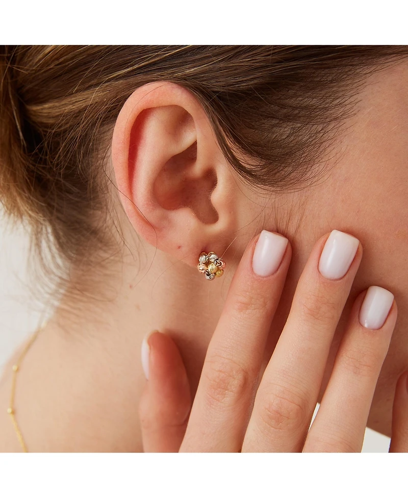 Spero London Sterling Silver Dorissa Beaded Stud Earring