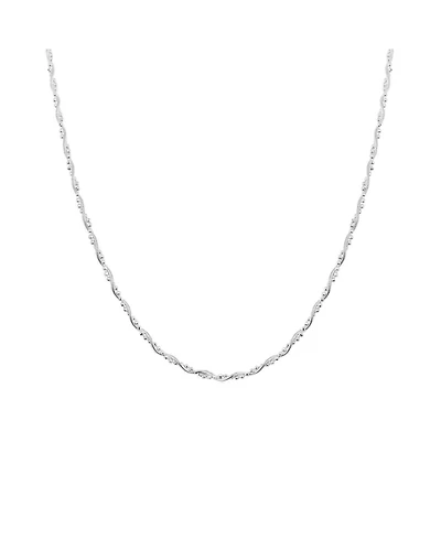 Spero London Twisted Beads Sterling Silver Chain Necklace