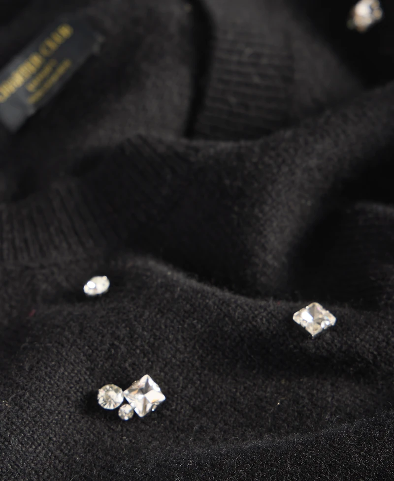Charter Club Women's 100% Cashmere Embellished Chunky Crewneck Sweaters, Macy's Exclusive