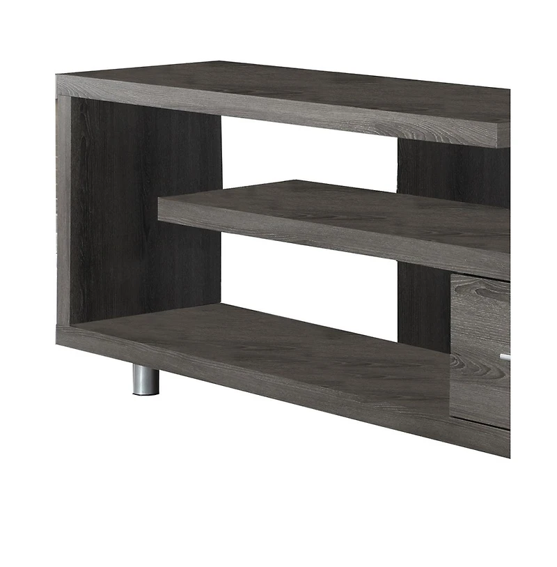 Wood Tv Stand with Open Shelving for Flat Screen TVs and Media Equipment
