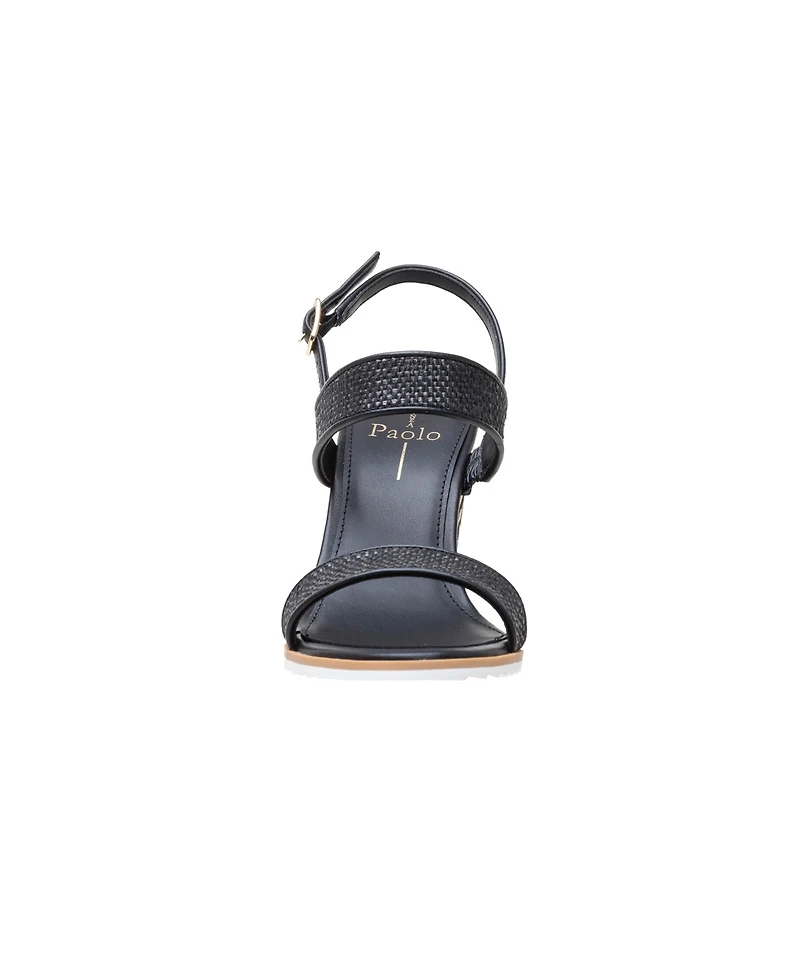 Edith | Woven Raffia High Wedge Sport Sandals