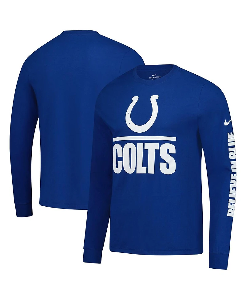 Nike Men's Royal Indianapolis Colts Split Local Long Sleeve T-Shirt