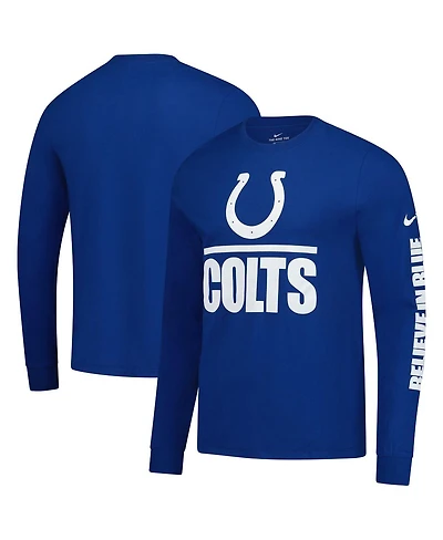 Nike Men's Royal Indianapolis Colts Split Local Long Sleeve T-Shirt