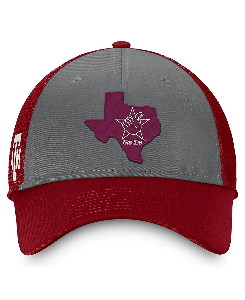 Top of the World Men's Gray/Maroon Texas A&M Aggies Origin Trucker Adjustable Hat