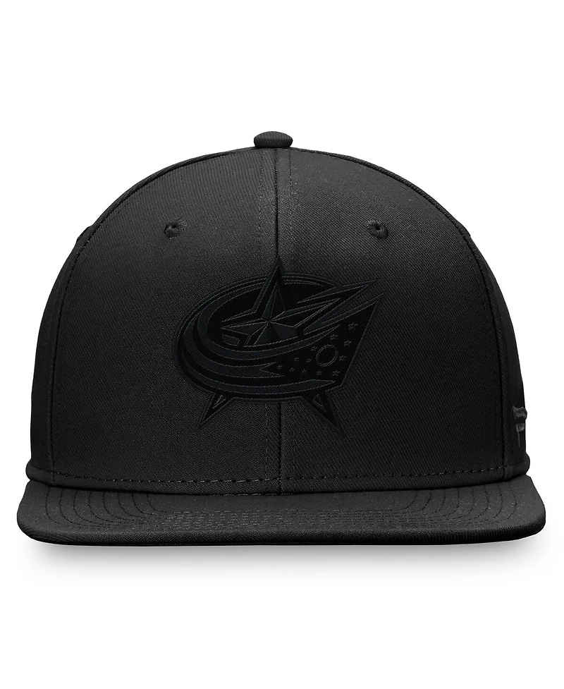 Fanatics Men's Black Columbus Blue Jackets Tonal Fitted Hat