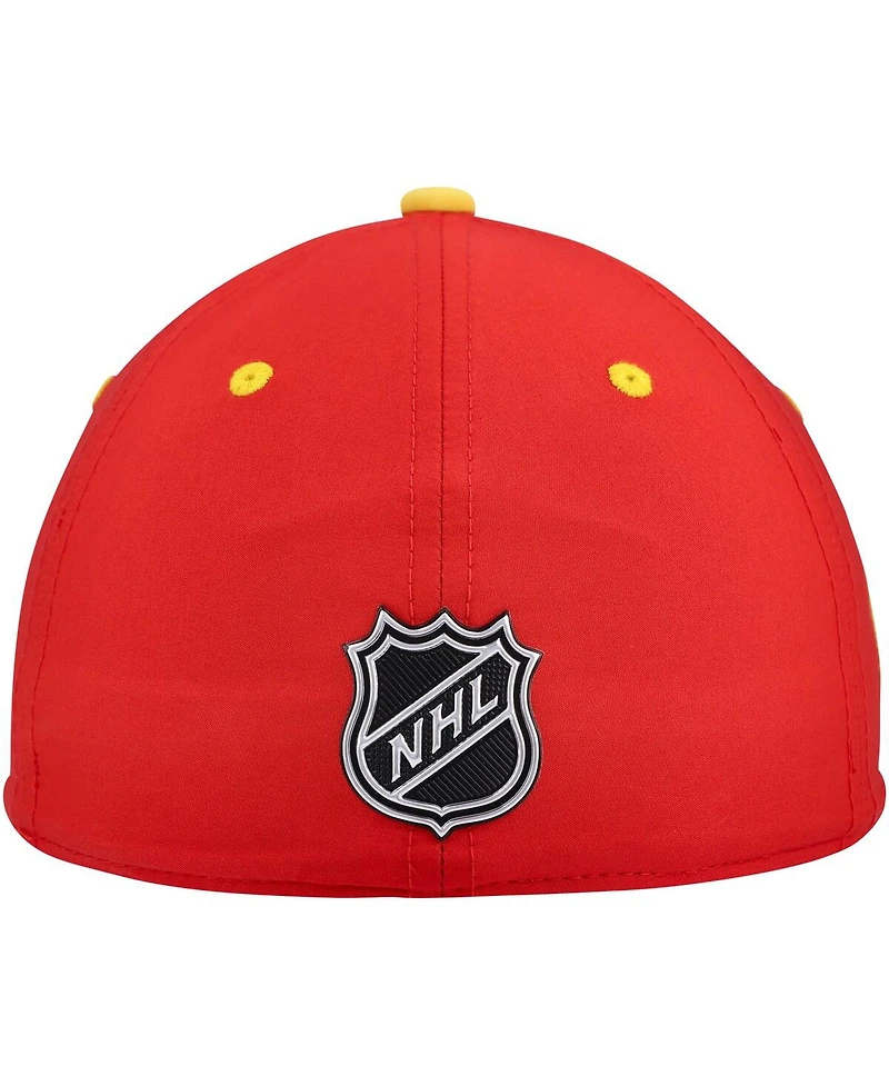 Fanatics Men's Red Calgary Flames Authentic Pro Draft Stretch-Fit Hat