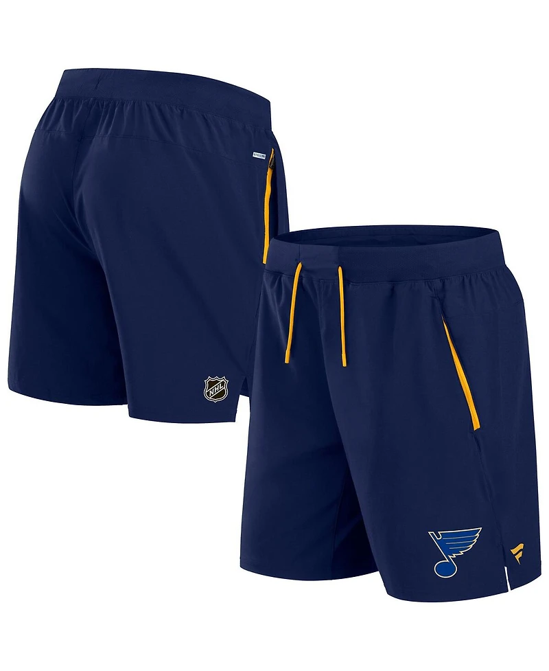 Fanatics Men's Navy St. Louis Blues Authentic Pro Rink Performance Shorts