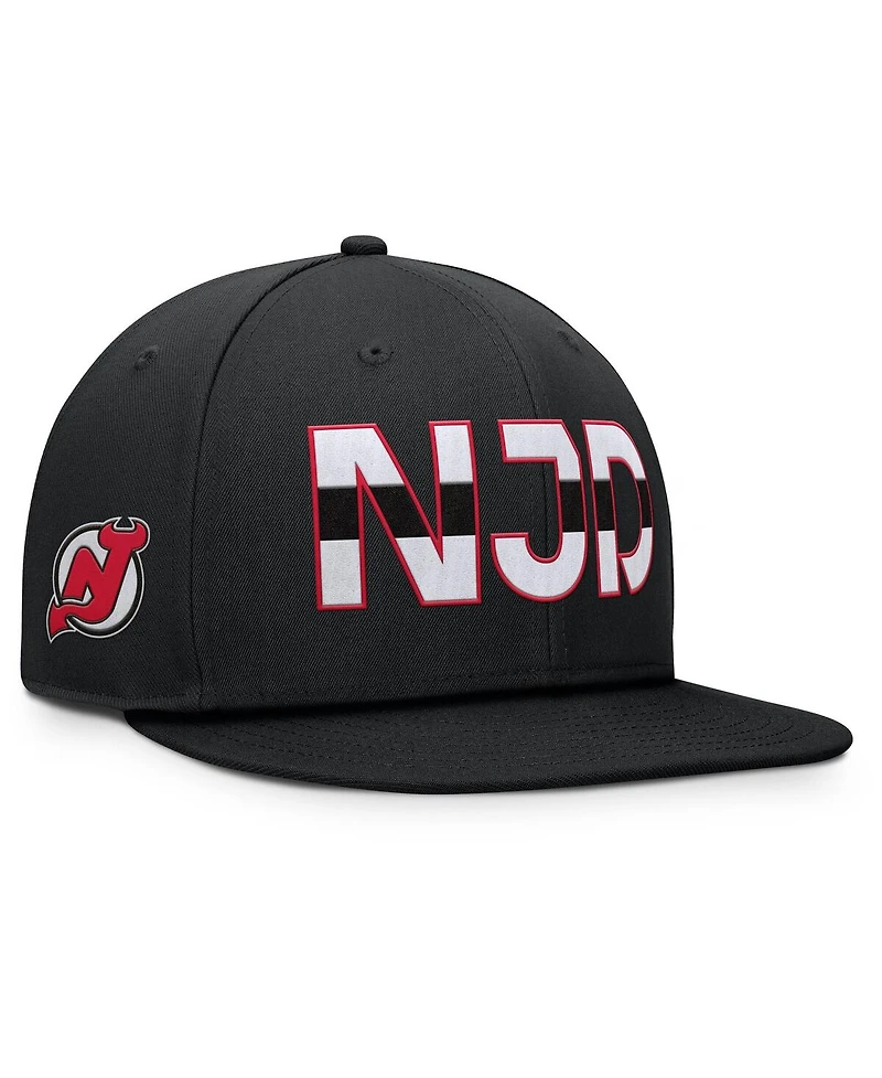 Fanatics Men's Black New Jersey Devils Authentic Pro Rink Snapback Hat