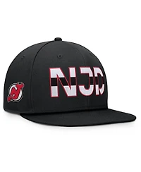 Fanatics Men's Black New Jersey Devils Authentic Pro Rink Snapback Hat