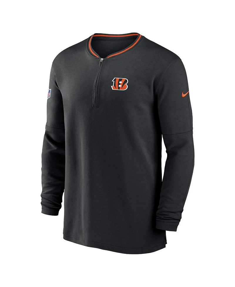 Nike Men's Black Cincinnati Bengals Coach Half-Zip Sweatshirt